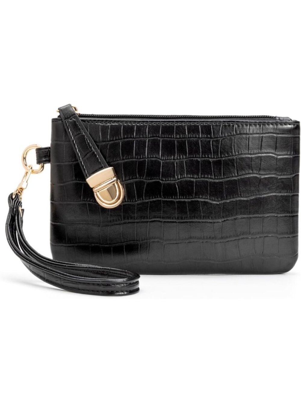 Sleek PU Leather Wristlet Clutch for Women - Stylish Small Handbag & Wallet